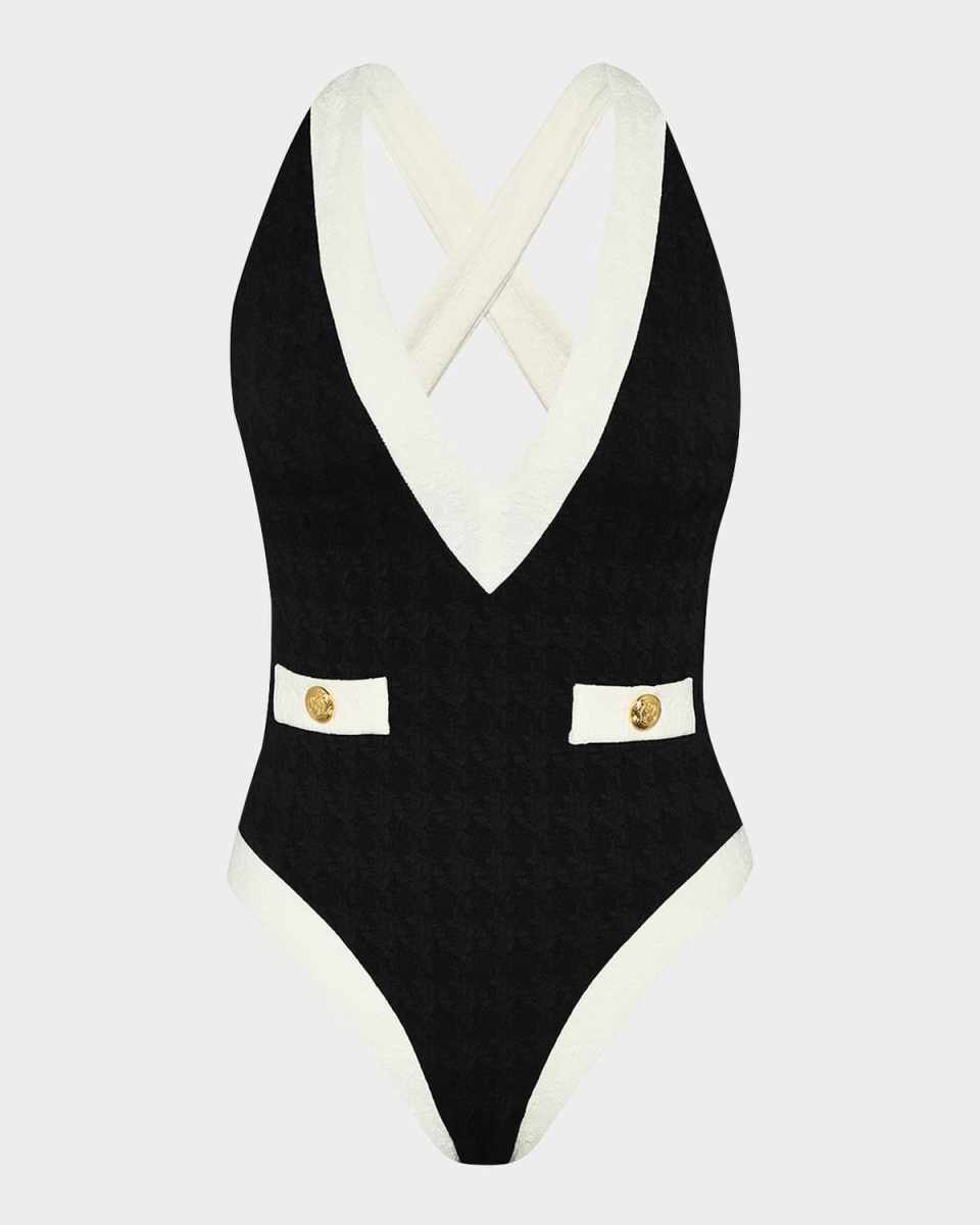 Colorblock Chic Lisa Plunge One-Piece Swimsuit